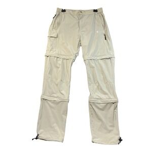 DK Active cargo hiking pants shorts combo men's stretch tan (size tag missing)